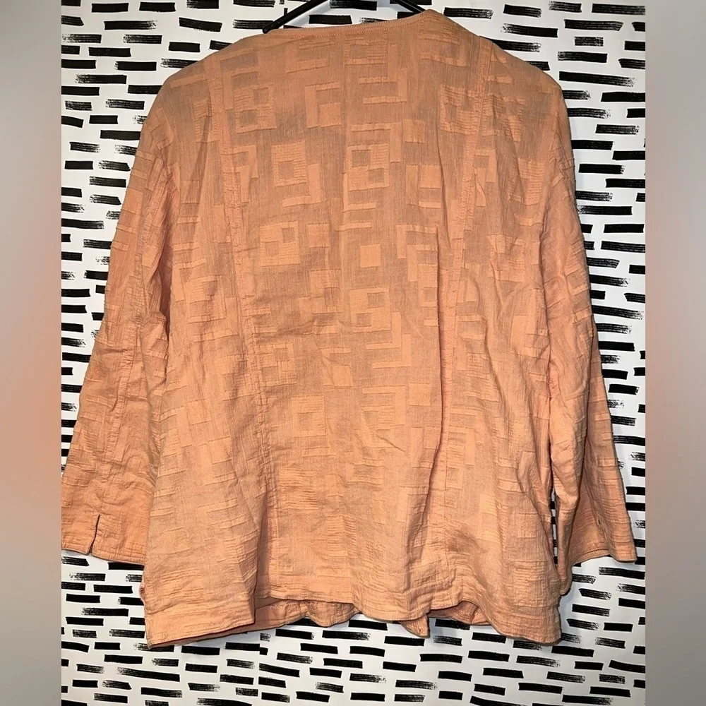 Peach Alfred Dunner Blouse| Size 14 - Picture 3 of 3